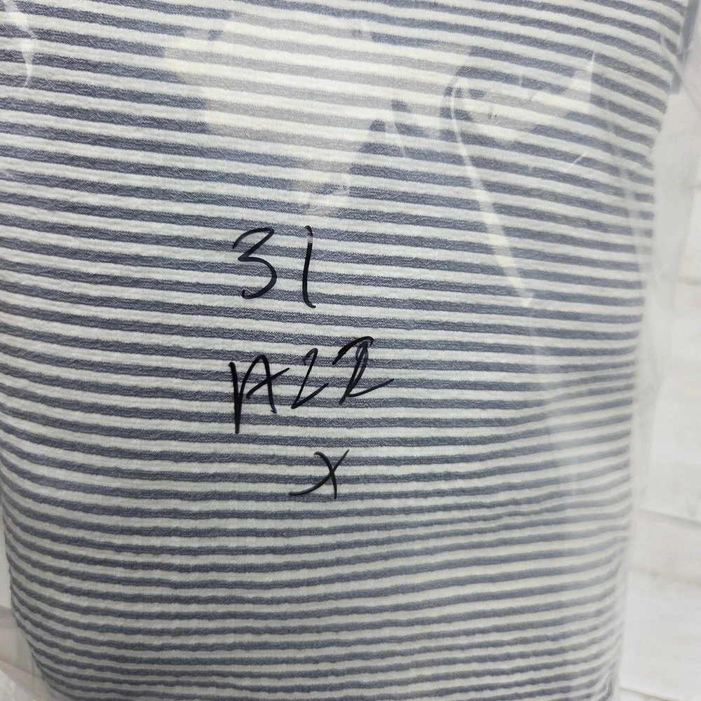 Five Four‎ Swim Trunks Mens 31 Blue White Striped Modern Mesh Lined Drawstring